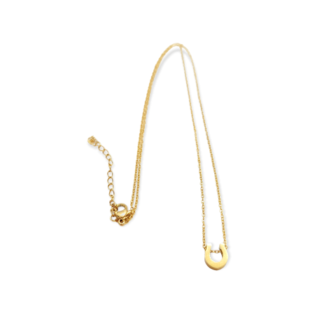NECKLACE STEEL GOLD PETAL25
